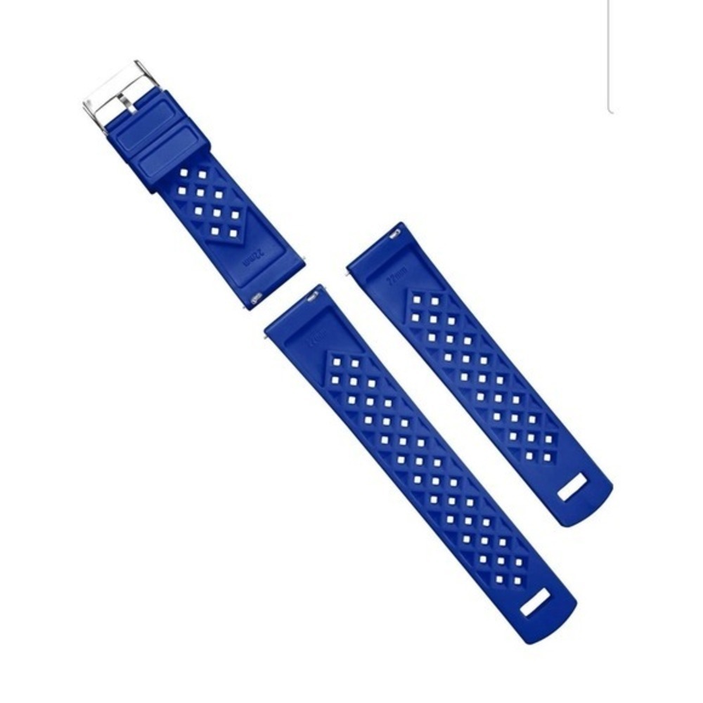 Barton Blue Silicone Watch Band 18mm Quick Release Sport Strap Waterproof - Picture 5 of 10